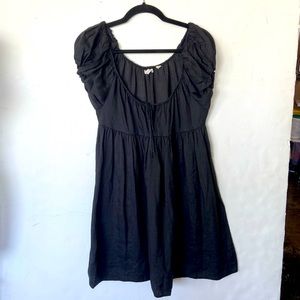 DOEN Black Blouson Sleeve Mini Dress